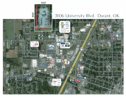 Land for Sale Ground Lease or Build to Suit in Durant, Oklahoma aerial