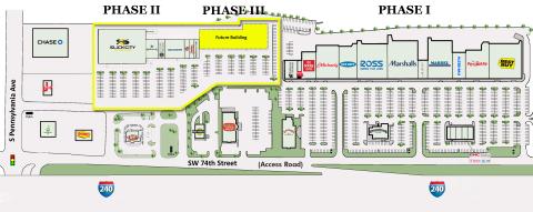 site plan for retail space for lease in south Oklahoma City, Ok