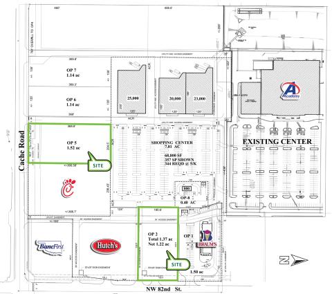 retail land/pad site for sale in Lawton, Ok site plan