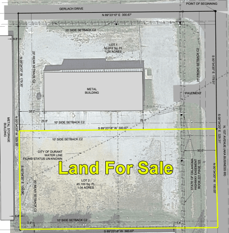 land for sale Durant, Ok survey
