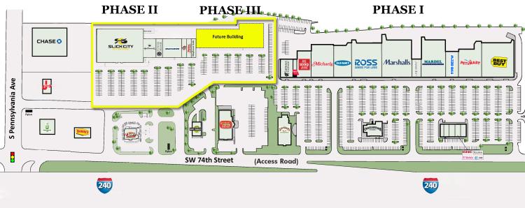 site plan for retail space for lease in south Oklahoma City, Ok