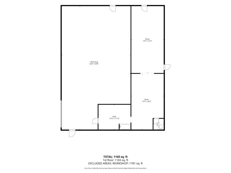 flex spaces for lease Durant, Ok 606 floor plan