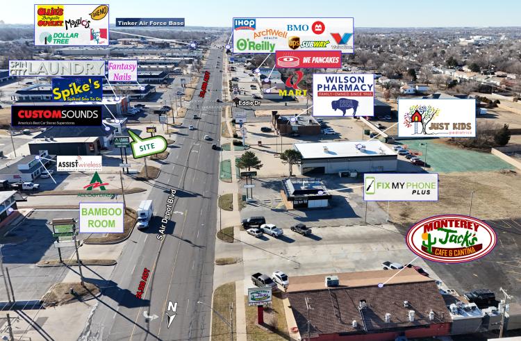 retail freestanding building for sale or lease Midwest City, Ok 