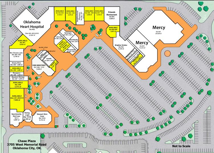 Chase Plaza office space for lease SITE PLAN