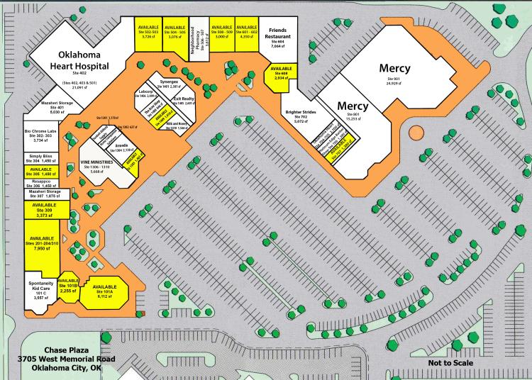 Chase Plaza office space for lease SITE PLAN