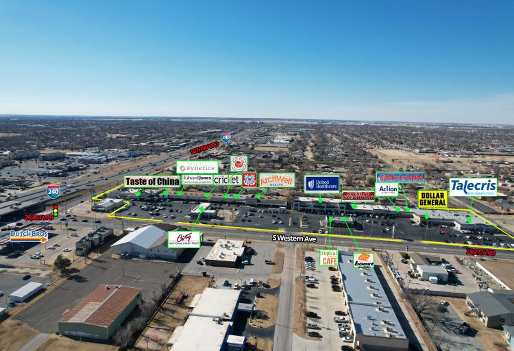 retail space for lease south Oklahoma City, OK retail aerial