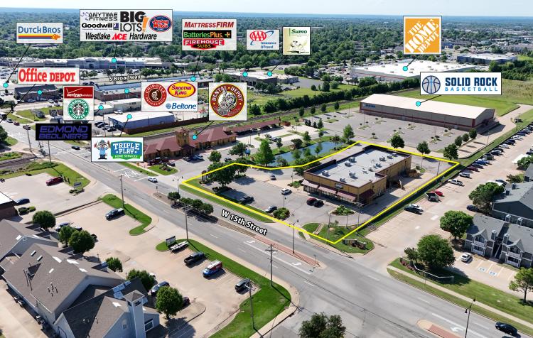 retail space for lease Edmond, Ok retailer aerial