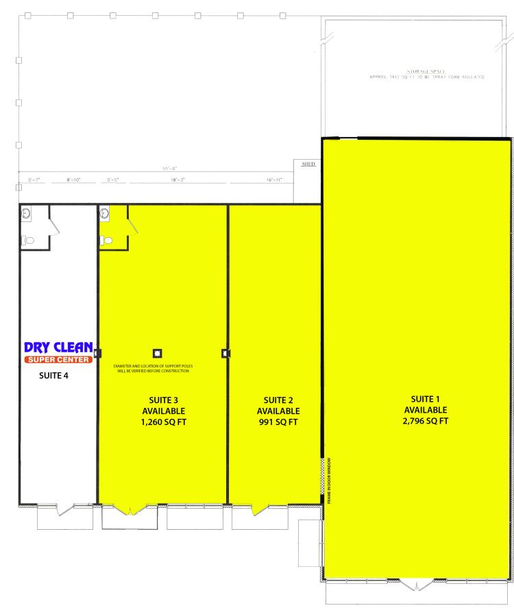 retail space for lease Ardmore, OK floor plan