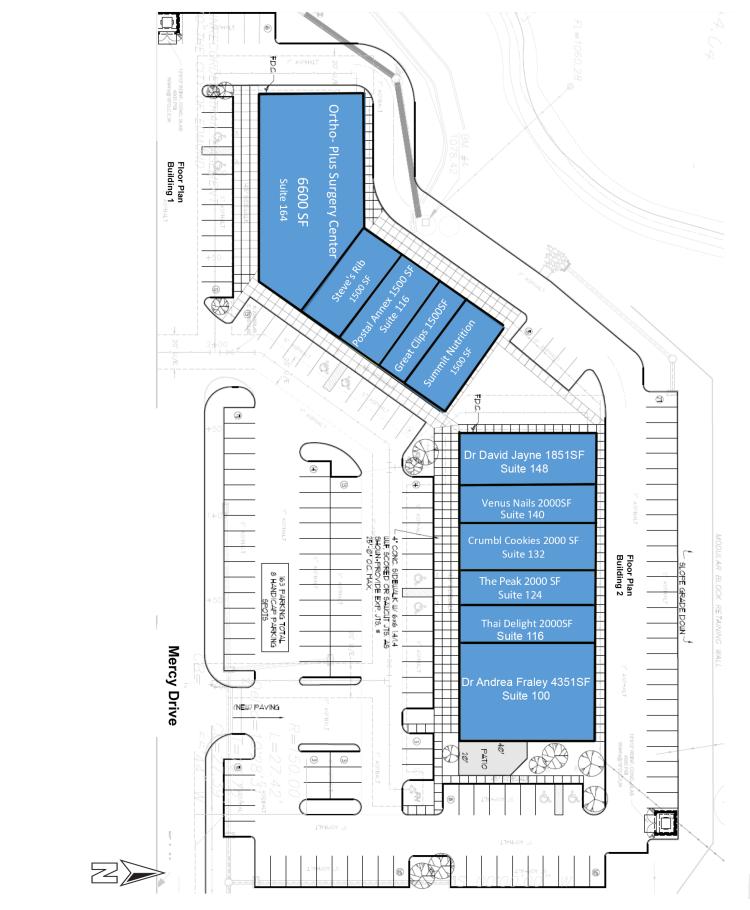 Shoppes at Fox Lake retail space for lease  in Edmond, OK site plan