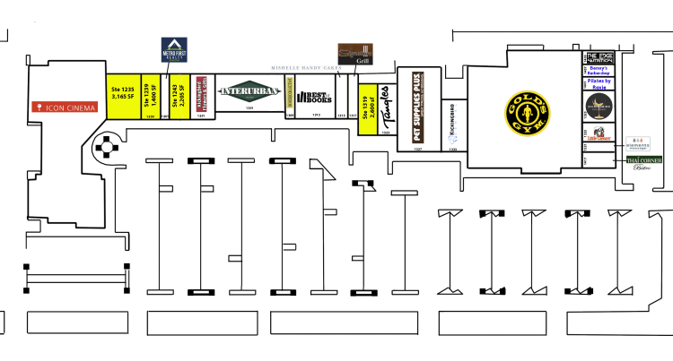 retail space for lease in Kickingbird Square, Edmond, Ok site plan