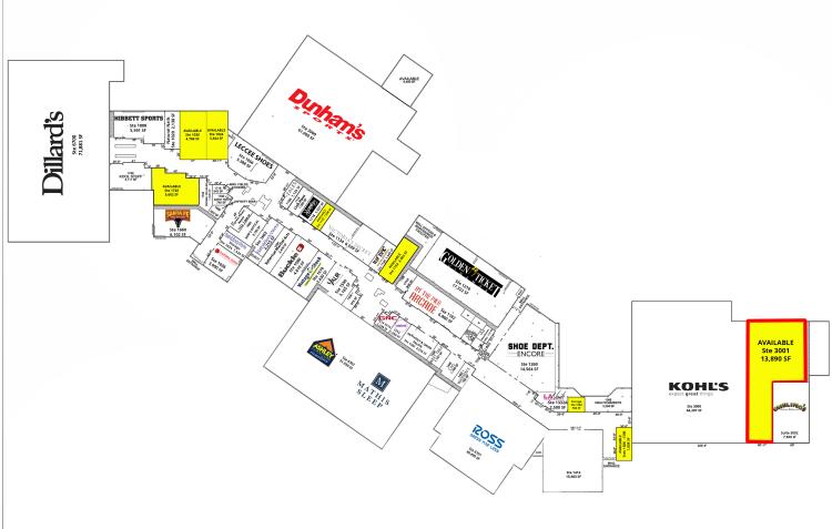 Shawnee Mall Experiential Retail Space for lease, Shawnee, OK