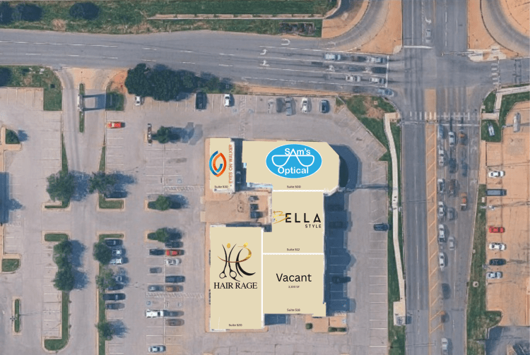 retail / dental space for lease south Oklahoma City, Ok aerial