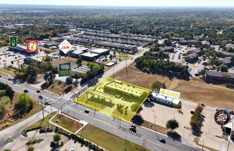 retail space for lease east Edmond, Ok aerial