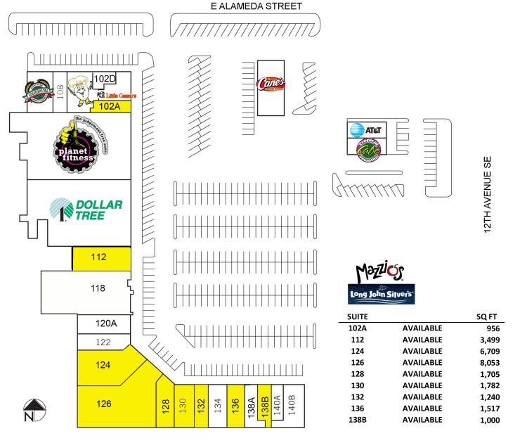 Alameda Square retail space for lease Norman, OK site plan