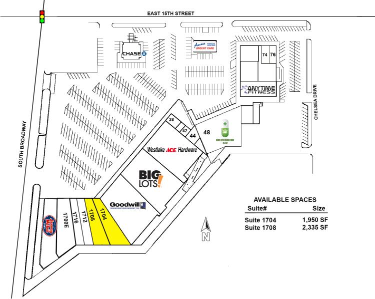 Edmond Plaza retail space for lease Edmond, OK site plan