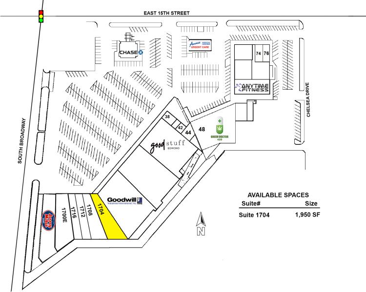 Edmond Plaza retail space for lease Edmond, OK site plan