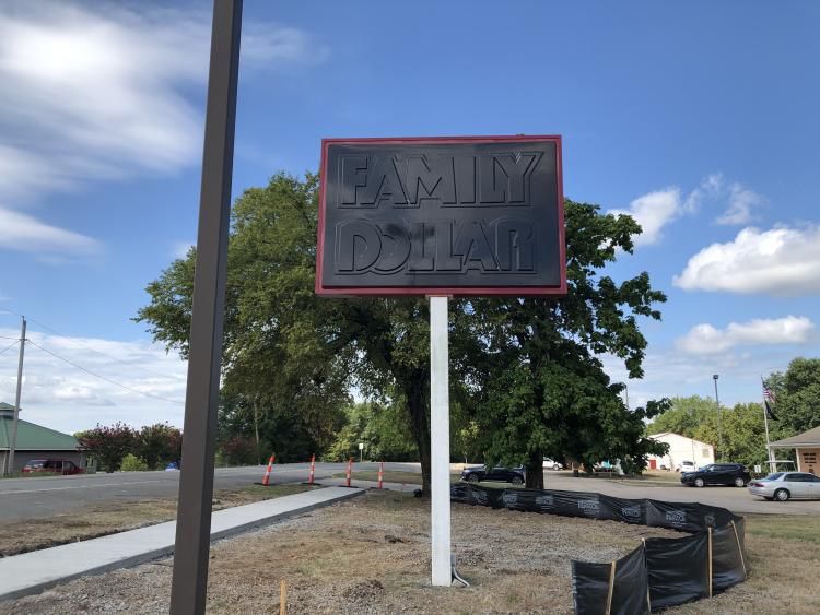 freestanding for sublease building Keota, Oklahoma pylon sign