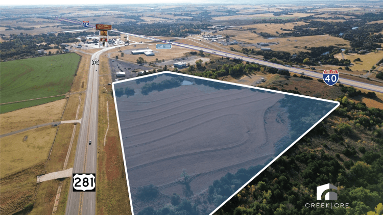 23.95 Acres off I-40 / Exit 108 land for sale Geary, OK